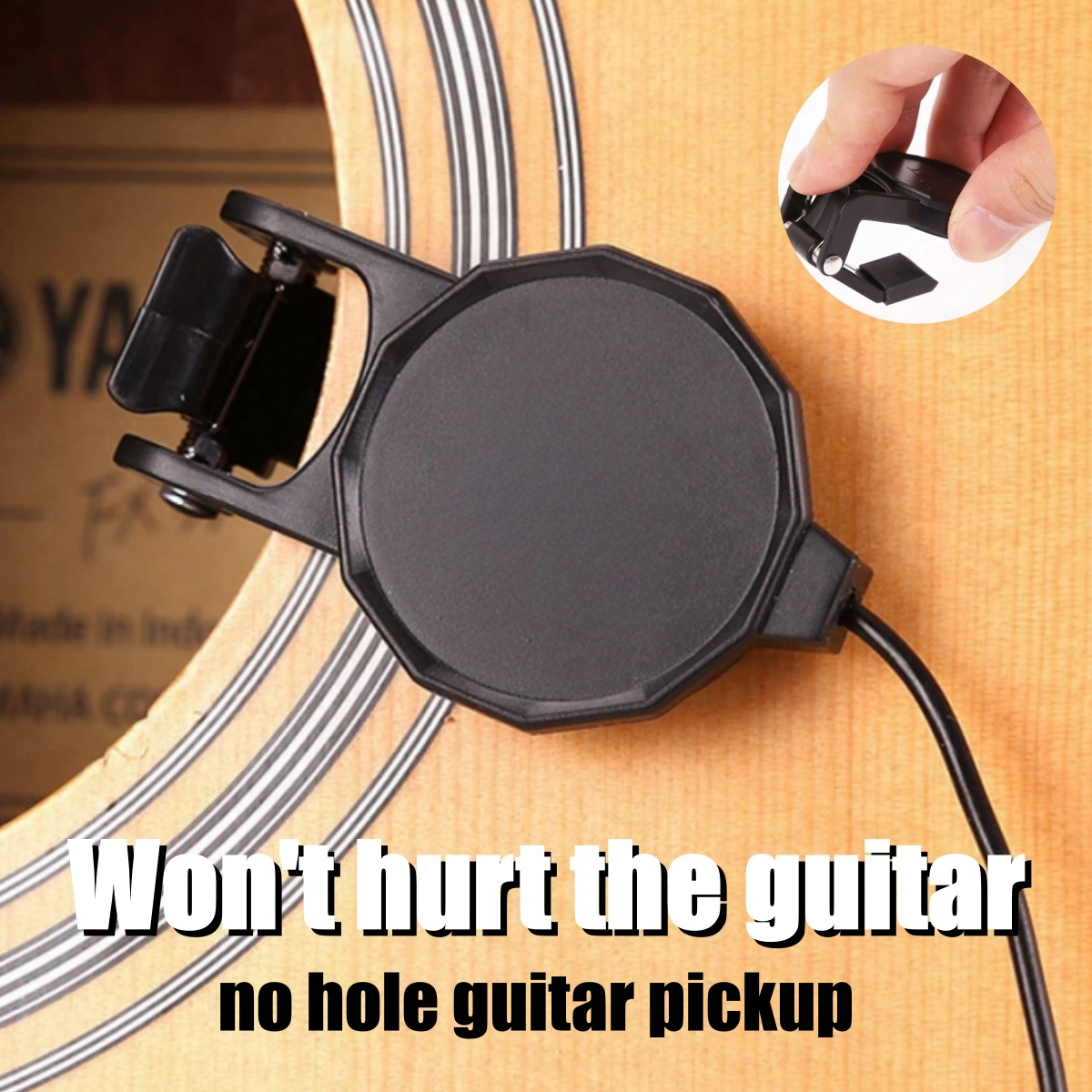 Musical Instrument Note - Audio Jack Clip Op Pickup voor