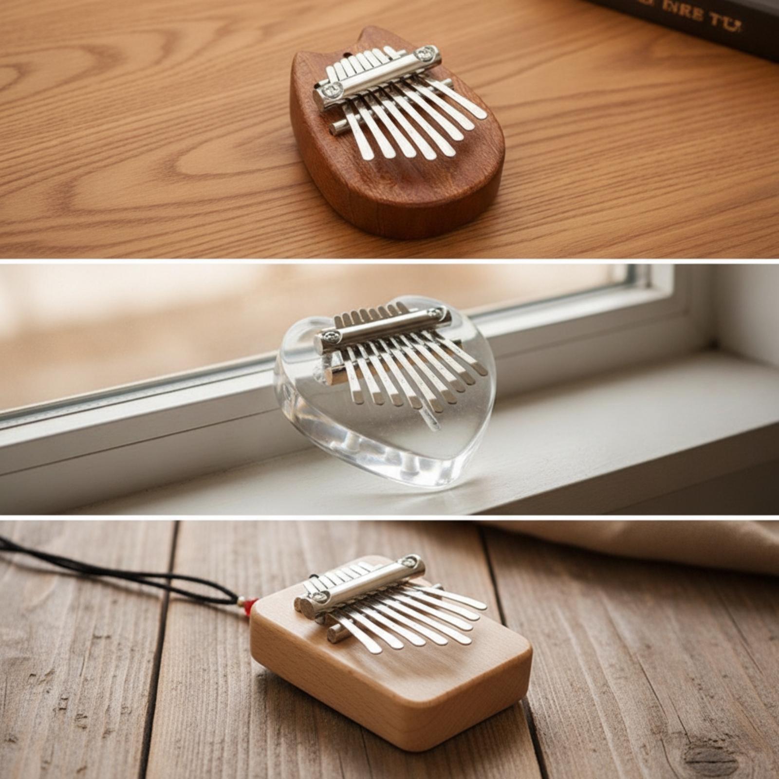Musical Instrument Note - Compacte Kalimba Duimpiano 8 Noten Houten