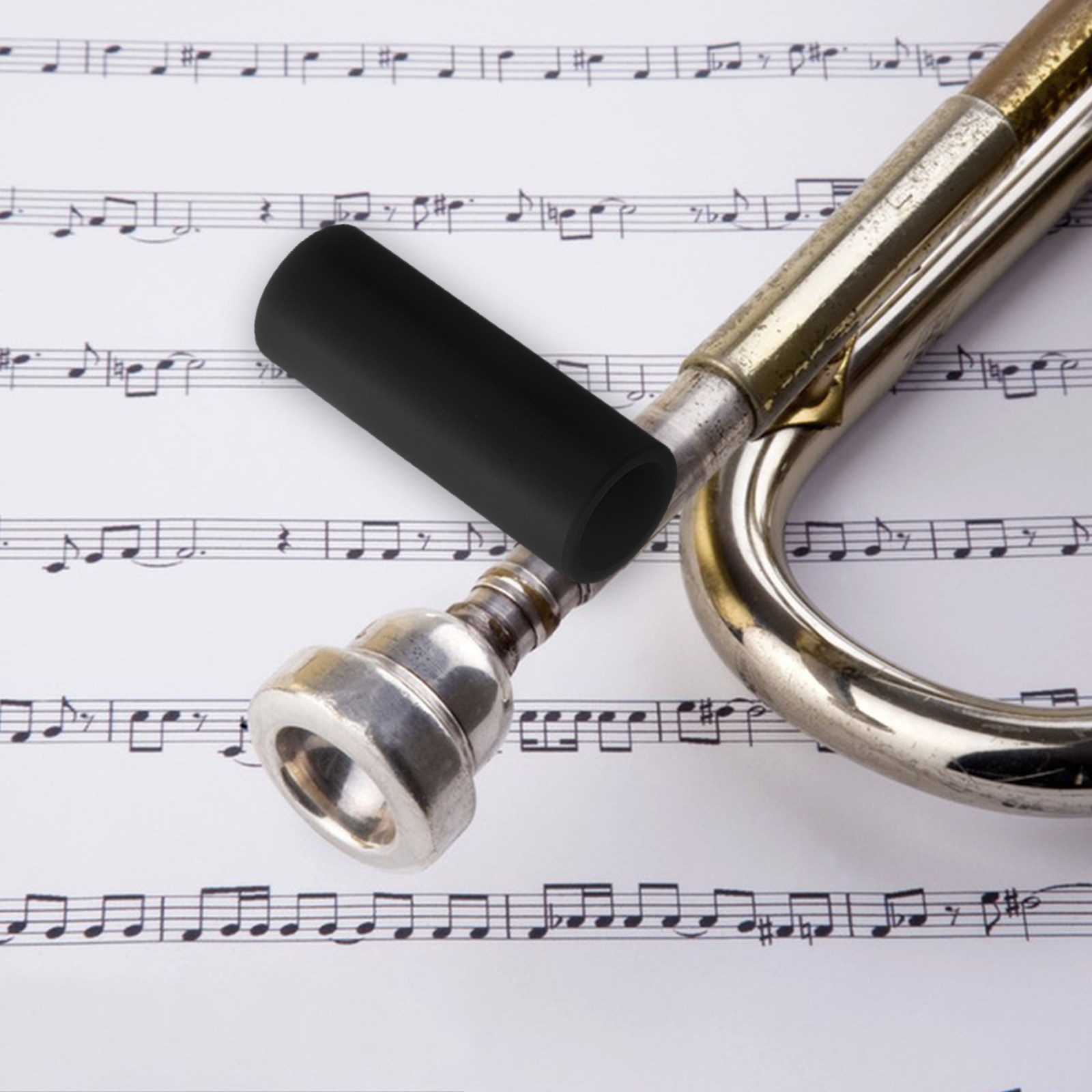 Musical Instrument Cornet - Zwarte cornet mondstukkapbeschermer Zachte trompethoornafdekking Vervangend