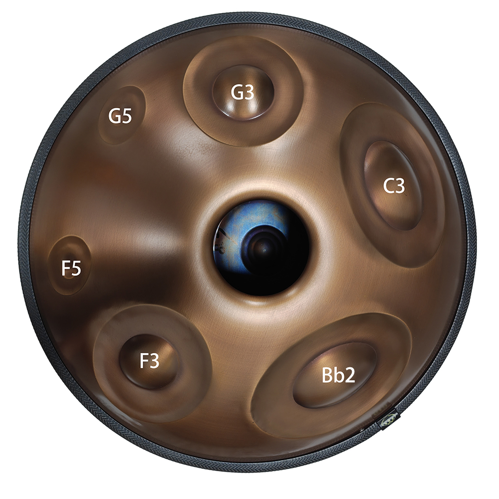 18-toons handpan drum, in D mi - Musical Instrument Note recensie en prijs