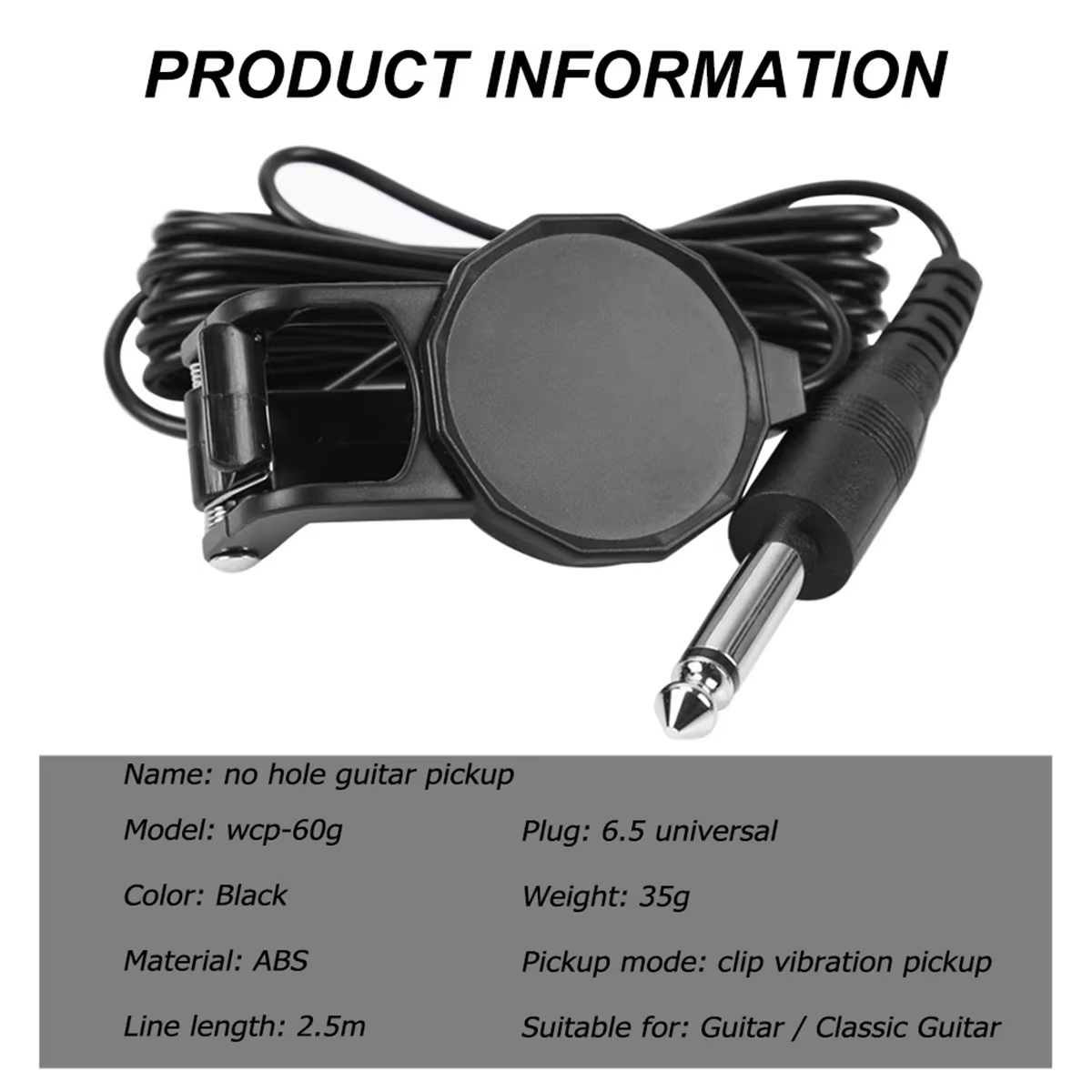 Audio Jack Clip On Pickup/2.5  - Musical Instrument Note recensie en prijs