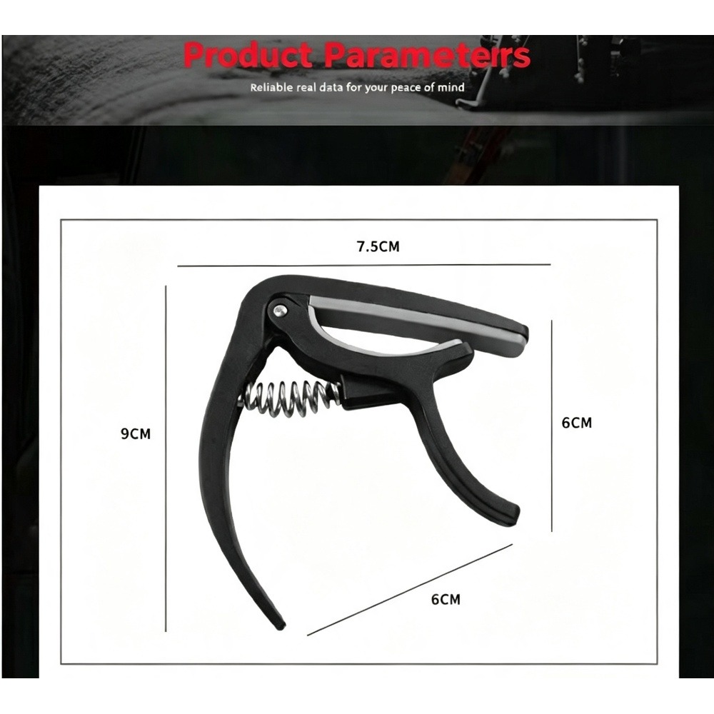 2-in-1 gitaarcapo met brugpinn - Musical Instrument Note recensie en prijs