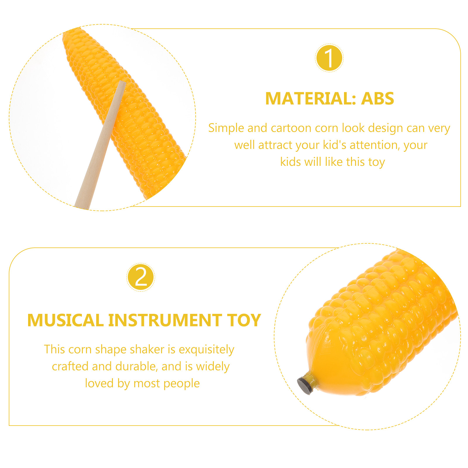 1 set maïs-maracas, zandshaker - Musical Instruments Cartoon recensie en prijs